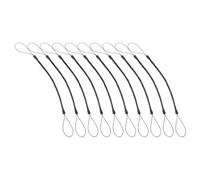 CLISPEED Lot de 10 Cordons à Ressort Noirs pour Stylet, Attache Anti-Perte en Plastique, Design Ergonomique pour Travail et Étude, Maintien Sécurisé du Stylo Tactile