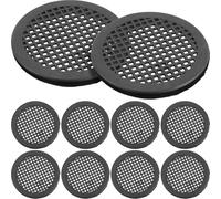 CLISPEED Lot de 10 Couvercles d'Aération Noirs en Maille pour Meuble Dispositif de Ventilation Rond en Plastique PP Orifice d'Évacuation de Chaleur pour Placards Chaussures et Armoires
