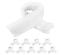 CLISPEED Lot de 10 Éponges Filtrantes Blanches Haute Densité pour Aquarium Mousse de Filtration 3 CM D’Épaisseur Média Filtrant pour Filtres D’Aquarium D’Eau Douce et Marine Matériel de