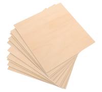 CLISPEED Lot de 10 feuilles de bois de tilleul 100 x 100 x 3 mm pour dessin, gravure, modélisme et projets faits à la main