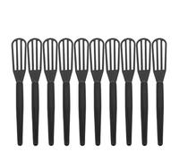 CLISPEED Lot de 10 Fouets en Plastique Noir pour Mélangeur de Colorant Capillaire, Compatible Bols de Teinture, Facile à Entretenir pour Usage Professionnel et Maison