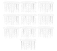 CLISPEED Lot de 10 Peignes Latéraux Transparents pour Coiffure Féminine, 17 Dents en Plastique Léger, Petit Format 8x5 Cm, Accessoires Polyvalents pour Chignons et Voiles de Mariée
