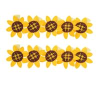 CLISPEED Lot de 10 Pinces à Cheveux Tournesol Jaunes Petites Barrettes Fleur en Plastique Accessoires Cheveux Estivaux pour Plage Fêtes et Coiffures Féminines
