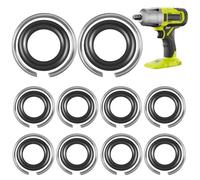 CLISPEED Lot de 10 sets de Bagues de Retenue d'Impact en Fer Joint Torique en Caoutchouc pour Clé à Chocs Électrique Anneaux de Fixation Internes Compatibles Accessoires de Remplacement