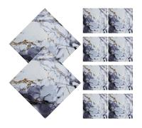 CLISPEED Lot de 10 Stickers Carrelage Adhésif Effet Marbre 30X30 CM en Mousse PVC Imperméable pour Crédence Cuisine et Mur de Salle de Bain Panneaux Muraux Décoratifs Résistants à