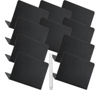 CLISPEED Lot de 11 set de Mini Tableaux Noirs Effaçables en L Supports Stables pour Buffet et Étiquettes Alimentaires Panneaux Mémo Réutilisables pour Mariage la Cuisine et Événements