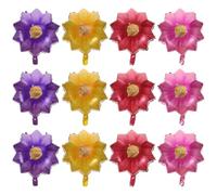 CLISPEED Lot de 12 Ballons Tournesol en Aluminium 18 Pouces Couleurs Jaune Rose Violet et Rouge Décoration Fête d'Anniversaire Shower et Événements Garçon et Filles Ballons de Fête