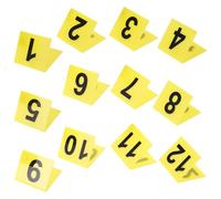 CLISPEED Lot de 12 Tentes Numérotées en Acrylique Forme V Marqueurs pour Scènes de Crime et Jeux D’Enquête Décorations Halloween et Identification Accessoires Polyvalents pour Fête et