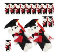 CLISPEED Lot de 14 Mini Peluches Ours en Peluche de Fin D’Études Décorations Bouquet Fleuri pour Diplômés Peluches Félicitations Douces et Légères pour Cérémonies et Présents de Remise