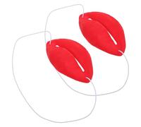CLISPEED Lot de 2 Accessoires Photo Amusants Lèvres Rouges en Caoutchouc, Grosse Bouche Saucisse Épaisse, Faciles à Utiliser pour Fêtes et Mariages