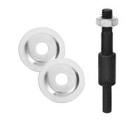 CLISPEED Lot de 2 adaptateurs d'arbre de roue de meulage en acier robuste avec design en cuve, adaptateur de foret pour connexion de roue de polissage, serrés par vis, pour conversion de perceuse à