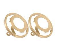 CLISPEED Lot de 2 Anneaux D'abat-jour en Laiton Massif Support Triangulaire, Diamètre 33 Mm, Fixation pour Abat-jour en Verre, Accessoires pour Douille D'éclairage, Pièces de Rechange