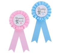 CLISPEED Lot de 2 Badges en Polyester pour Annonce de, Accessoires Photo pour Fête Prénatale, Design Unique Chic, Durée de Vie Prolongée