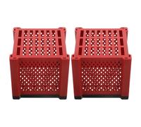 CLISPEED Lot de 2 Boîtes de Filtration pour Aquarium en PVC Rouge 115 X 115 X 11 CM Cube Filtrant Réutilisable pour Filtre à Eau Purificateur pour Bassins et Bacs à Poissons