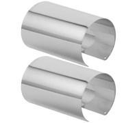 CLISPEED Lot de 2 Bracelets Manchettes Larges Ouverts Argentés Bracelet Jonc Vintage pour Femme Surface Lisse Scintillante Effet Scène pour Spectacle et Performance