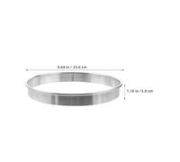 CLISPEED Lot de 2 Cercles à Pizza en Acier Inoxydable 23 CM Anneaux de Cuisson Ronds Résistants à L’Usure Outils Multifonctions pour Pizza Gâteaux Muffins et Crêpes Adaptés à Usage