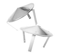 CLISPEED Lot de 2 Chapeaux de Cheminée en Fer Galvanisé Coniques Protection Pluie et Vent pour Conduit de Poêle Chapeau Ventilation Toiture Couvre-Cheminée Solide Adapté Foyers