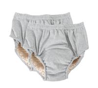 CLISPEED Lot De 2 Couches Lavables Anti-fuites Pour Adultes Femmes, Pantalon D'urinoir Réutilisable En Coton Gris, Étanche, Protection Pour Incontinence Domestique Personnes Âgées