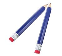 CLISPEED Lot de 2 Crayons Géants en Bois 39 Cm Bleu Octogonal Jumbo avec Gomme Pré-taillée, Crayons de Couleur Épais pour Garçon et Filles, Accessoires Ludiques et Scolaires, Maternelle