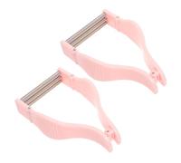 CLISPEED Lot De 2 Épilateurs Faciaux Portatifs à Fil Pour Femmes, Petit Format, Épilation Douce Du Visage, Peau Sensible, Usage Quotidien, Couleur Rose, Outil D'épilation Précis Et Léger