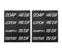 CLISPEED Lot de 2 Étiquettes Imperméables Réutilisables pour Flacons de Shampoing et Après-Shampoing Autocollants Transparents Résistants à L’Eau pour Organiser Salle de Bain et Voyage