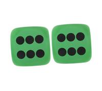 CLISPEED Lot de 2 Gros Dés en Mousse Eva 8 Cm Verts, Dés Géants pour Jeux de Société et Activités de Fête, Jouets Éducatifs Sécurisés pour Garçon et Filles, Animation en Groupe et Réunions