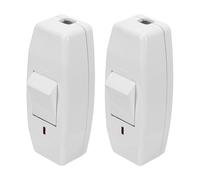 CLISPEED Lot de 2 Interrupteurs à Bascule avec Indicateur LED Interrupteur de Cordon Compact pour Lampe de Table Commande Manuelle Pratique Remplacement pour Petits Appareils