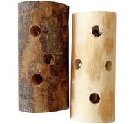 CLISPEED Lot de 2 Jouets à Mâcher pour Cobayes et Lapins en Bois Naturel D'apple, Jouets Décoratifs Faits Main pour Petits Animaux à Ronger la Maison