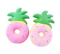 CLISPEED Lot de 2 Jouets Anti-Stress de Donut en Mousse à Mémoire de Forme Couleurs Rose Clair et Rose Foncé Jouets de Décompression Souples et Légers pour Garçon et Filles et Adultes