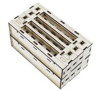 CLISPEED Lot de 2 Maquettes de Maisons en Bois Inachevées Petites Maisons Miniatures DIY en Bois Naturel Cabanes à Décorer pour Loisirs Créatifs et Scènes de Table Sable