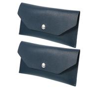 CLISPEED Lot de 2 organiseurs de monnaie en cuir vert foncé - Pochettes réutilisables pour billets, planificateur budgétaire, portefeuille pour la gestion de l'épargne et des finances