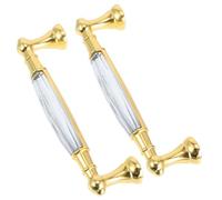 CLISPEED Lot de 2 Poignées de Tiroir en Verre Multicolore 96 CM Poignées de Meubles Colorées Cuisine Salle de Bain et Commode Quincaillerie Décorative Moderne pour Armoires et Placards