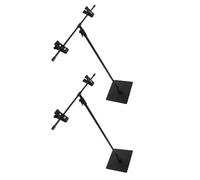 CLISPEED Lot de 2 Porte-Bannières de Table en Métal Robuste Support d'Affiche de T Réglable Présentoir Publicitaire Polyvalent pour Bureau et Comptoir Compatible Panneaux Divers pour