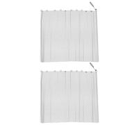 CLISPEED Lot de 2 Rideaux Pare-Feu en Maille Fine pour Cheminée 61 X 51 CM Protection Anti-Étincelles Résistante à la Chaleur Grille Moustiquaire Métal Décorative pour Foyer Sécurisé