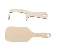 CLISPEED Lot de 2 set de Peignes en Bois sans Dents et Brosse pour Homme Chauve Masseur Doux du Cuir Chevelu Présent Humoristique Saint-Valentin Accessoire Soin Capillaire Original et