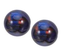 CLISPEED Lot de 2 Sphères Décoratives en Résine 50Mm Motif Marbre Bleu Cristal Balles Anti-Stress Chinoises pour Entraînement des Doigts Massage des Mains et Bien-Bureau Voyage