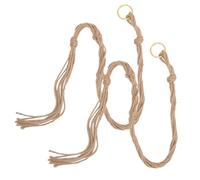 CLISPEED Lot De 2 Suspensions Macramé pour Pots De Fleurs, Panier Suspendu en Corde De Coton 90 Cm, Support Filet pour Jardinière Intérieur Et Extérieur, Décor Naturel Et Gain De Place
