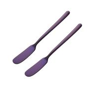 CLISPEED Lot De 2 Trancheuses à Beurre En Acier Inoxydable 304, Couteaux Multi-usages Pour Fromage Et Confiture, Ustensiles Cuisine Pour Femmes, Couleur Violet Foncé, Outil De Façonnage Polyvalent