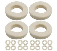 CLISPEED Lot de 20 Coussinets en Feutre pour Pistons D'instruments à Vent, Tampons de Remplacement pour Trompette, Trombone et Autres Cuivres, Dimension 18 X 18 X 3 Mm, Couleur Beige