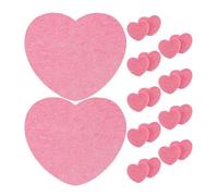 CLISPEED Lot de 20 Éponges Exfoliantes Visage en Cellulose de Pâte de Bois et Coton Forme Cœur 63X63X8 MM Couleur Rose Nettoyantes et Douces pour Soin Facial Quotidien et Voyage