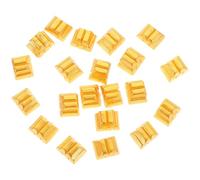 CLISPEED Lot de 20 mini barres dorées en résine, modèles miniatures de briques dorées pour accessoires de maison de poupée, accessoires de mise en page de scène pour jeux de simulation et décoration