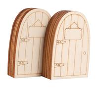 CLISPEED Lot de 20 Portes De Fées Miniatures en Bois 3 Mm pour Décoration Jardin Créative Modèle Décoratif Panneau à Messages Non Peint