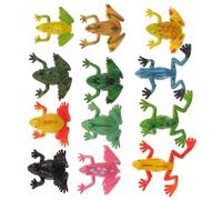 CLISPEED Lot de 24 Figurines de Grenouilles Simulées Tropicales Jouets Grenouilles pour Garçon et Filles en Plastique Solide Décoration Éducative pour Maison et Jeux D’Imitation Collection