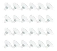 CLISPEED Lot de 24 Ventouses Transparentes Vis et Écrou Moleté, Diamètre 40 Mm, en Pvc Résistant, Ventouses Puissantes pour Verre, Crochet Ventouse Salle de Bain et Fixation Multi-usages