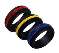 CLISPEED Lot de 3 bagues en silicone pour couple - Taille 10 - Couleurs mélangées - Bagues souples et flexibles pour homme et femme - Bijoux charmants pour un usage quotidien et