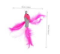 CLISPEED Lot De 3 Bâtons De Taquinerie pour Chat Peluche De Poisson Coloré, Jouets Interactifs Légers pour Chatons Intérieur, Accessoires De Jeu pour Stimuler L’Instinct De Chasse des Chats