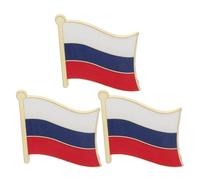 CLISPEED Lot de 3 broches en métal avec drapeau russe avec un savoir-faire fin et un design unique, broches décoratives de collection pour activités de club et construction d'équipe