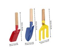 CLISPEED Lot De 3 Pelles De Jardinage à Main en Métal Manche en Bois - Ensemble D'outils De Jardinage Plantation Désherbage - Outil Compact pour Jardin Potager Et Décoration Extérieure