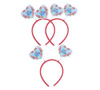 CLISPEED Lot de 3 Set de Bandeaux pour Fête des Mères, Accessoires Photo Fleurs et Cœurs «j’aime Maman», Serrage-têtes en Plastique Épais, Décoration D'anniversaire, Idées Présents Maman,