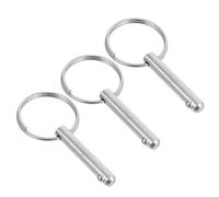 CLISPEED Lot de 3 Set de Goupilles de Sécurité à Ressort en Acier Inoxydable 63 X 38 MM pour Bimini Marin Fixation Rapide et Solide Pièces de Rechange pour Capote de Bateau Équipement